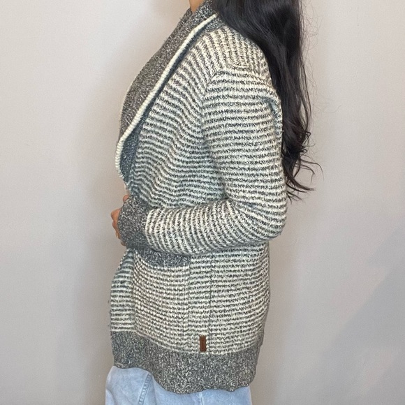 Roots Gray and Cream Striped Cardigan - Picture 3 of 10